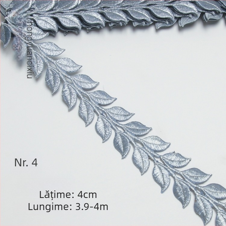 Dantelă brodată pentru costume – Material: fir de broderie, Model de costum antic, Potrivit pentru pălării, îmbrăcăminte și decor de casă