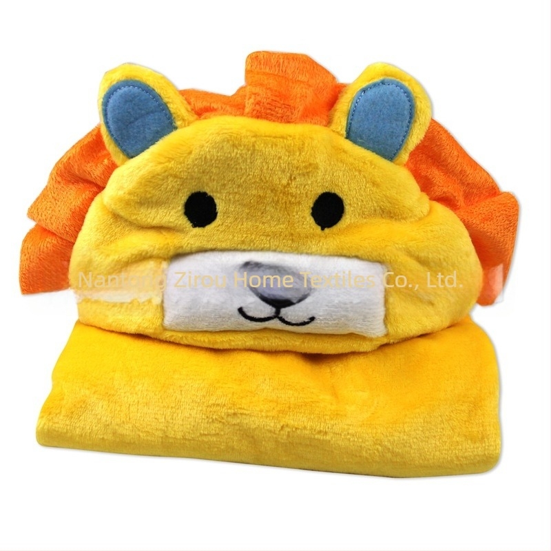 Pelerină de baie cu formă de animal pentru copii, din fibră chimică, ≤100 g, pentru 6–12 ani, pentru toate sezoanele, personalizare disponibilă