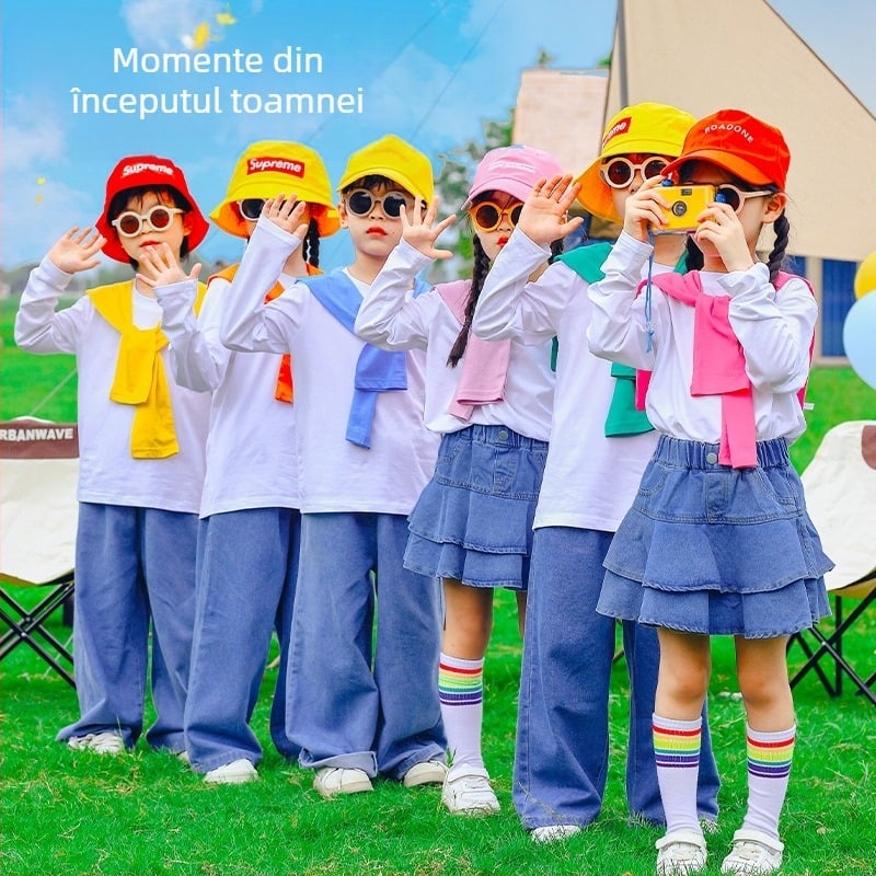 Costum de performanță pentru copii hip-hop, 100% bumbac, potrivit pentru toamnă, pentru copii peste 8 ani