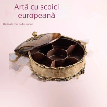 Platou de fructe în stil european din rășină, decor cu set de cutie pentru șervețele, personalizare disponibilă