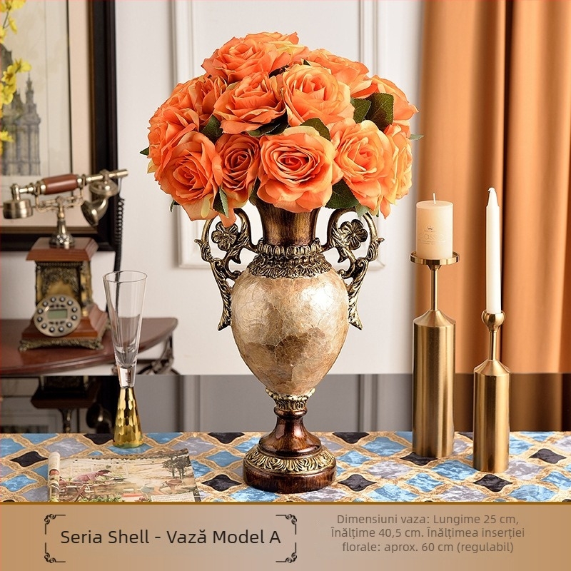 Platou de fructe în stil european din rășină, decor cu set de cutie pentru șervețele, personalizare disponibilă