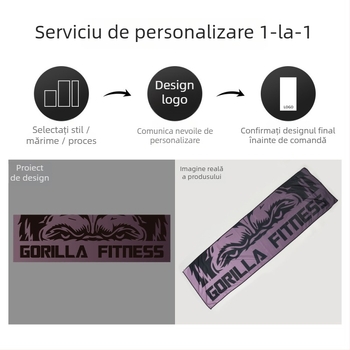 Prosop sport cu broderie, poliester, 160 g, absorbție 5–10 s, imprimare de logo disponibilă