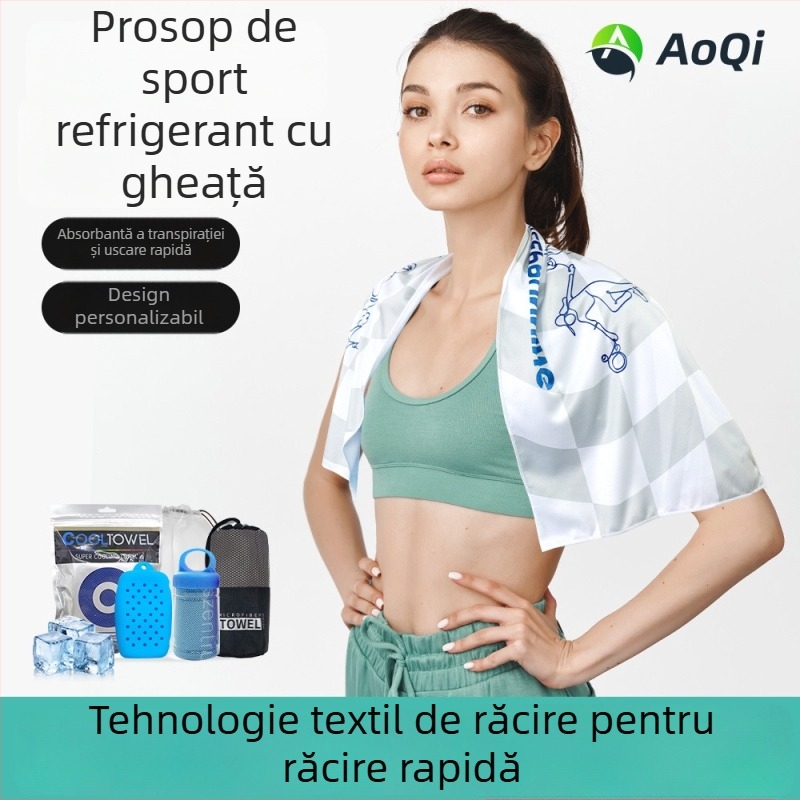 Prosop sport cu broderie, poliester, 160 g, absorbție 5–10 s, imprimare de logo disponibilă