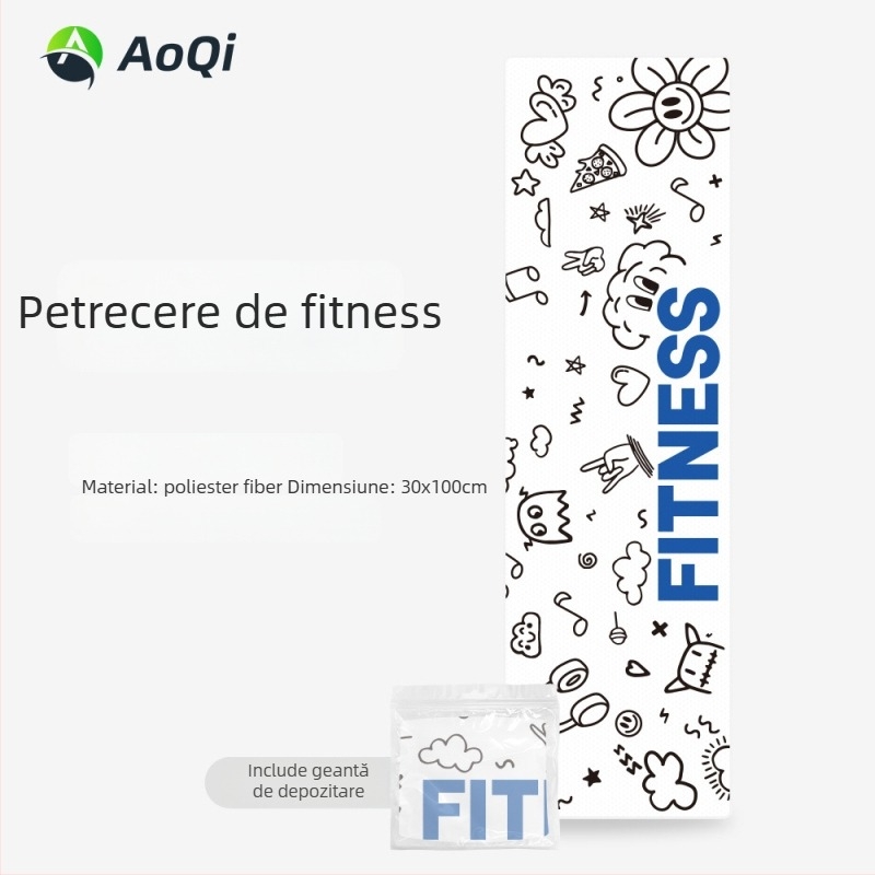 Prosop sport cu broderie, poliester, 160 g, absorbție 5–10 s, imprimare de logo disponibilă