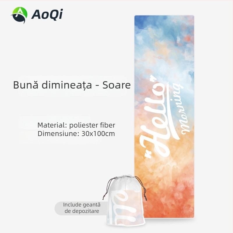 Prosop sport cu broderie, poliester, 160 g, absorbție 5–10 s, imprimare de logo disponibilă