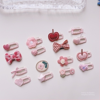 Clește de păr metalic pentru copii, design floral de desen animat, accesorii pentru păr