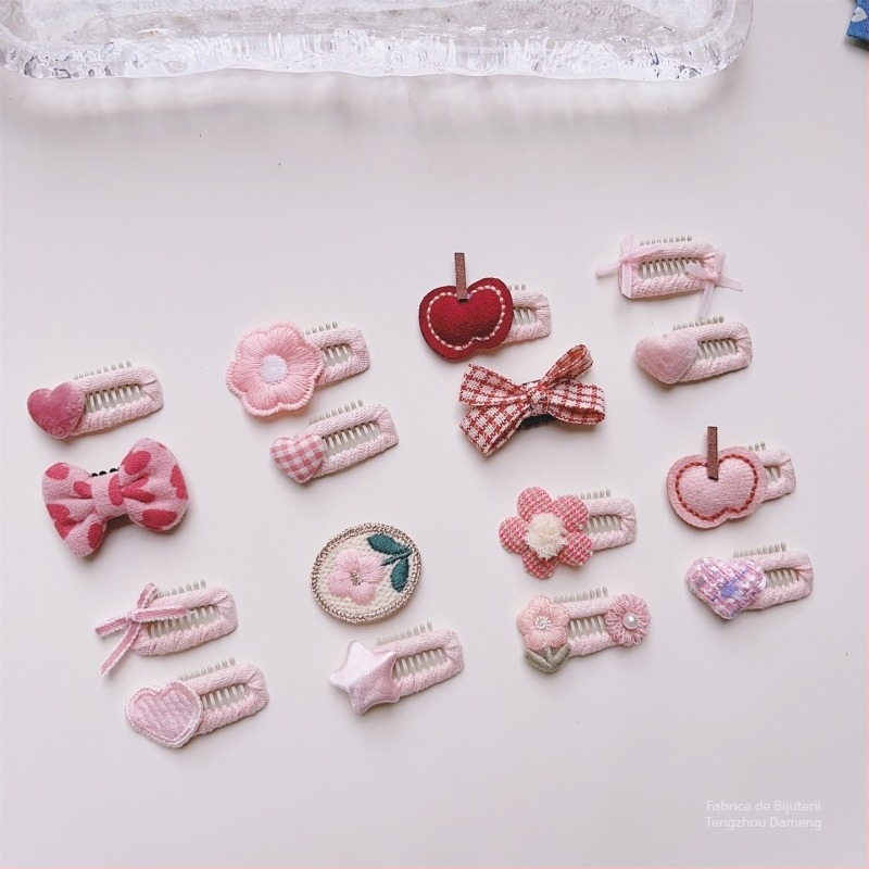 Clește de păr metalic pentru copii, design floral de desen animat, accesorii pentru păr