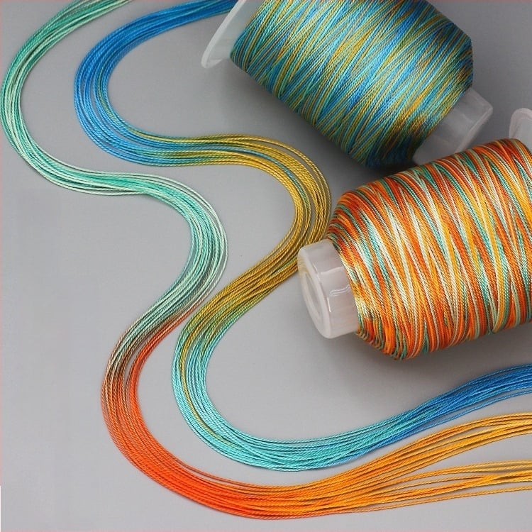 Șnur din nailon gradient pentru DIY — model solzi de dragon, 12/18/15 fire