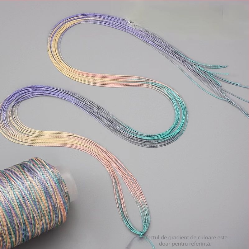 Șnur din nailon gradient pentru DIY — model solzi de dragon, 12/18/15 fire