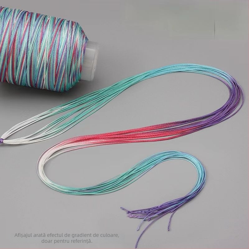 Șnur din nailon gradient pentru DIY — model solzi de dragon, 12/18/15 fire