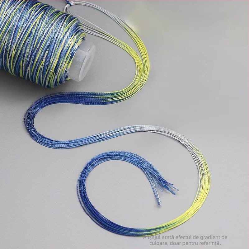 Șnur din nailon gradient pentru DIY — model solzi de dragon, 12/18/15 fire