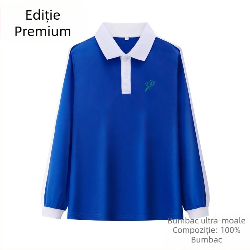Set de uniformă pentru învățământ primar, toamnă–iarnă: geacă cu mânecă lungă, set de iarnă, pantaloni de iarnă, set de vară cu tricou de mânecă scurtă și pantaloni – unisex, ediție premium