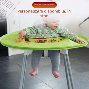Prosop impermeabil cu șorț de masă pentru hrănire, mâneci lungi, pentru copii 0–6 ani; modele: animale, dungi, carouri, puncte