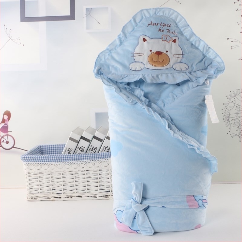 Anspeek pătură pentru îmbrățișare pentru bebeluși din velur, cu umplutură Space Cotton — pentru nou-născuți (0–12 luni) — modele: animale, dungi, carouri, uni, desene animate — primăvara 2025