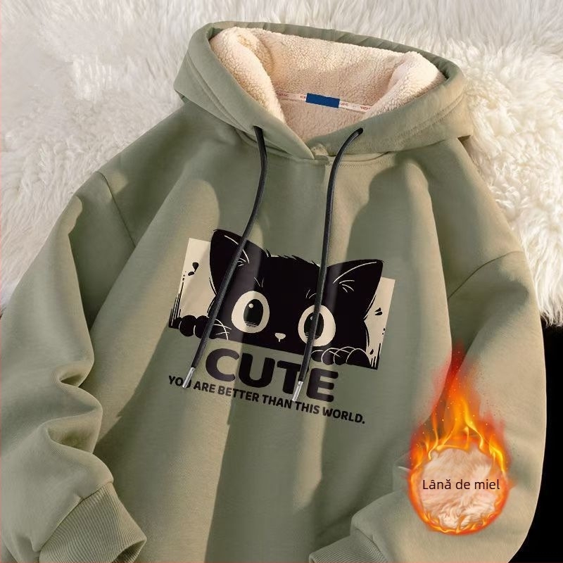Hanorac cu glugă din fleece pentru iarnă, bărbați, 96% poliester, 240–260 g/m²
