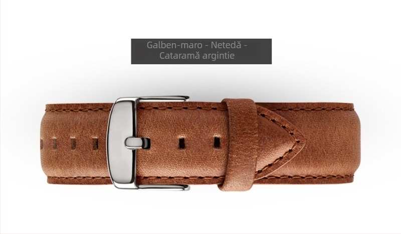 Brățară de ceas din piele naturală pentru Daniel Wellington Small Square, din piele strat superior, tratată cu ulei‑ceră, culoare care se schimbă