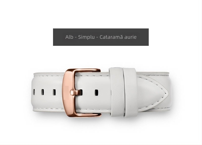 Brățară de ceas din piele naturală pentru Daniel Wellington Small Square, din piele strat superior, tratată cu ulei‑ceră, culoare care se schimbă