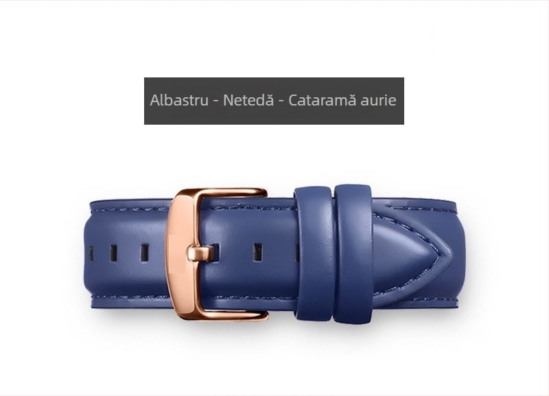 Brățară de ceas din piele naturală pentru Daniel Wellington Small Square, din piele strat superior, tratată cu ulei‑ceră, culoare care se schimbă