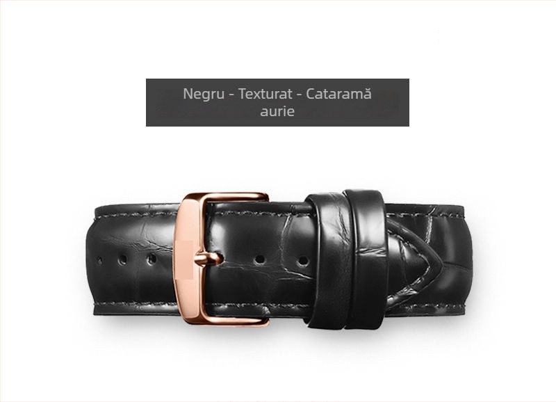 Brățară de ceas din piele naturală pentru Daniel Wellington Small Square, din piele strat superior, tratată cu ulei‑ceră, culoare care se schimbă