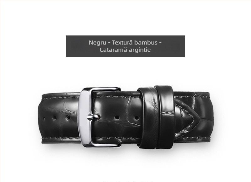 Brățară de ceas din piele naturală pentru Daniel Wellington Small Square, din piele strat superior, tratată cu ulei‑ceră, culoare care se schimbă
