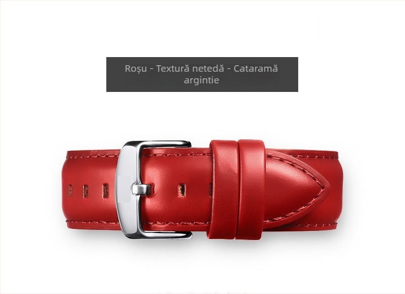 Brățară de ceas din piele naturală pentru Daniel Wellington Small Square, din piele strat superior, tratată cu ulei‑ceră, culoare care se schimbă