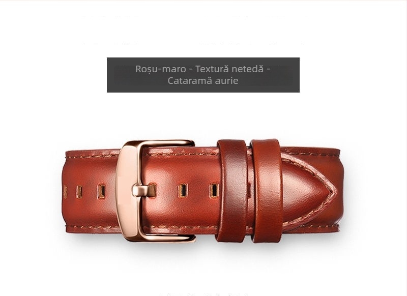 Brățară de ceas din piele naturală pentru Daniel Wellington Small Square, din piele strat superior, tratată cu ulei‑ceră, culoare care se schimbă