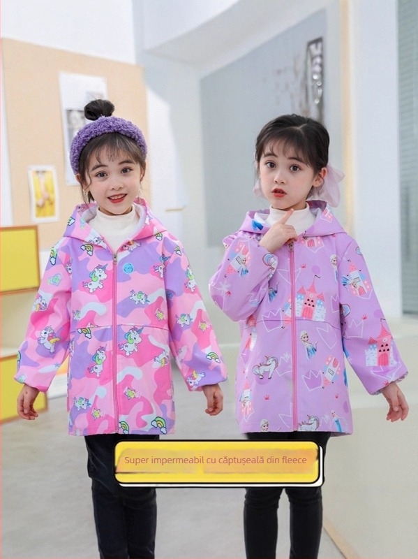 Protecție impermeabilă pentru pictură pentru copii, din poliester cu căptușeală fleece, unisex, rezistentă la rupere