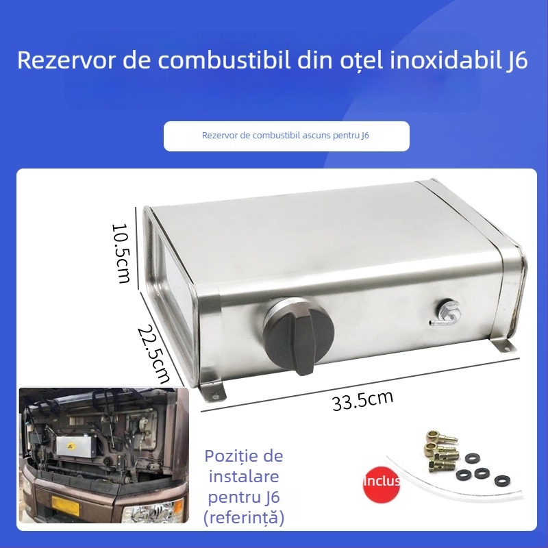 Rezervor diesel pentru încălzire pentru camion, din oțel inox, cu încălzitor de parcare, recipient extern mărit de ulei