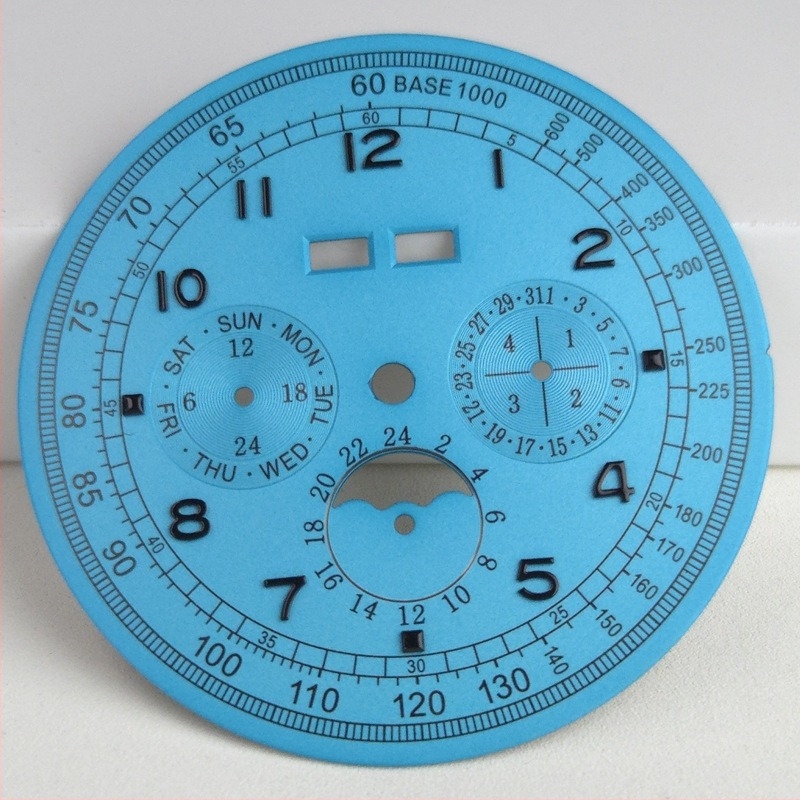 Accesoriu pentru refacere ceasuri cu calendar perpetuu, faza lunii și șase ace pentru cronometrare multifuncțională, destinat ceasurilor de afaceri