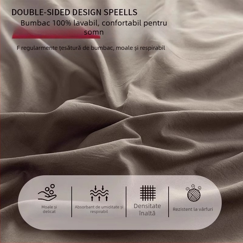 Husă de pilotă din 100% bumbac, design monocrom, imprimare și vopsire reactive, densitatea țesutului 128x68