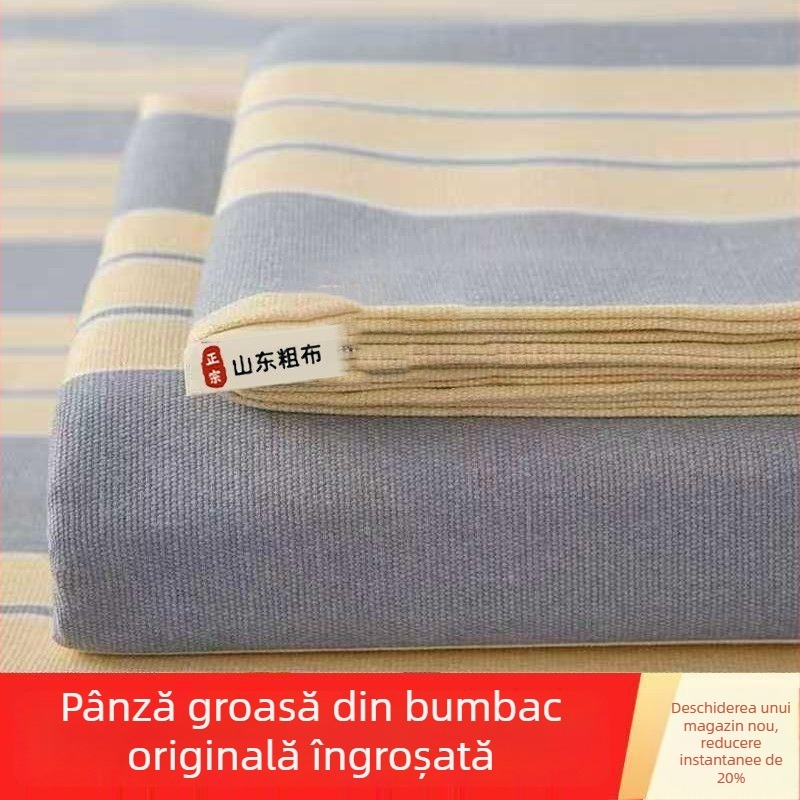 Lenjerie de pat din poliester-bumbac, grosime pentru toate anotimpurile, în dungI, dimensiuni 240×220 cm, pentru pat single, set de trei piese