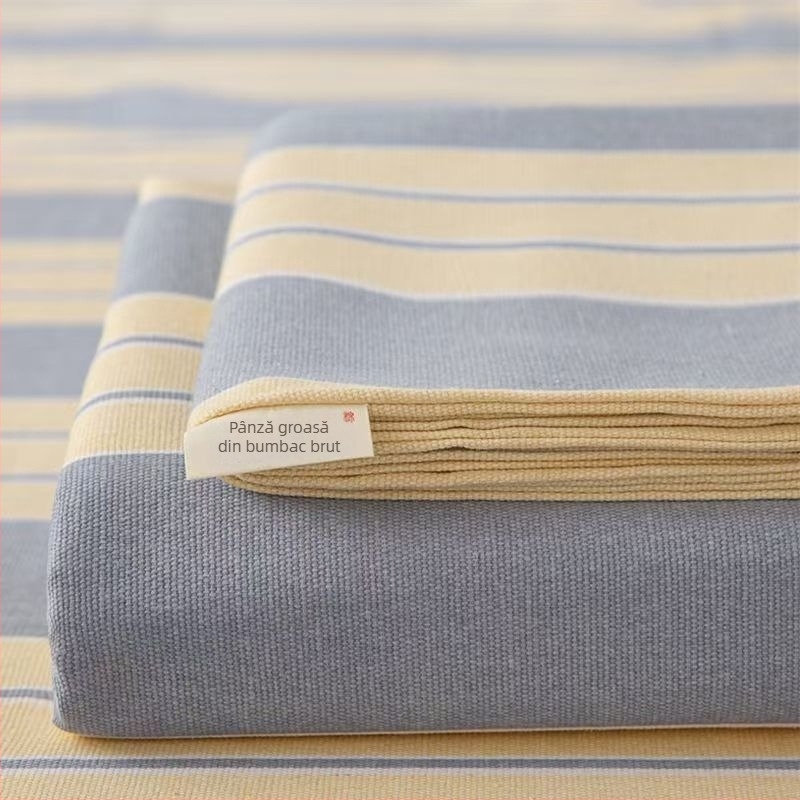 Lenjerie de pat din poliester-bumbac, grosime pentru toate anotimpurile, în dungI, dimensiuni 240×220 cm, pentru pat single, set de trei piese