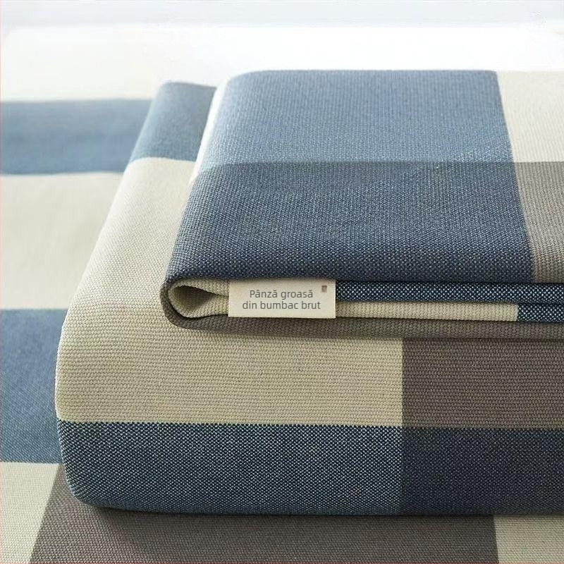 Lenjerie de pat din poliester-bumbac, grosime pentru toate anotimpurile, în dungI, dimensiuni 240×220 cm, pentru pat single, set de trei piese