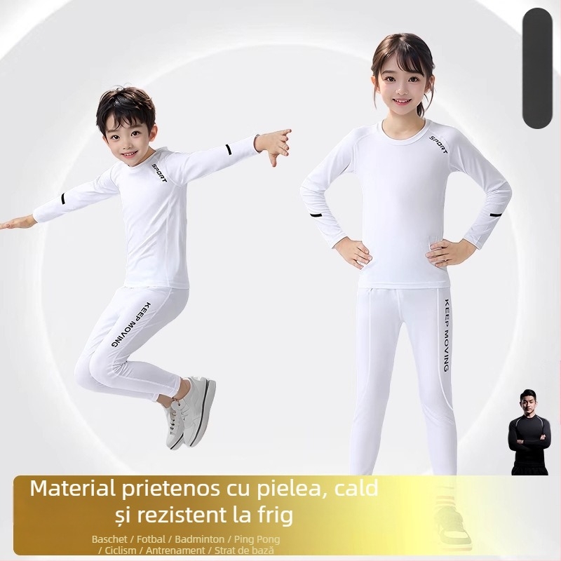 Set de trening pentru copii cu mâneci lungi pentru mai multe sporturi, uscare rapidă, unisex, toate sezoanele, Kuaiyu, amestec poliester-acetat, căptușeală plăcută pielii