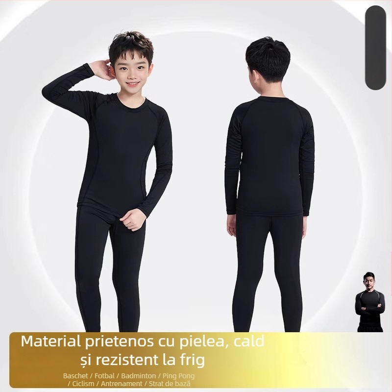 Set de trening pentru copii cu mâneci lungi pentru mai multe sporturi, uscare rapidă, unisex, toate sezoanele, Kuaiyu, amestec poliester-acetat, căptușeală plăcută pielii