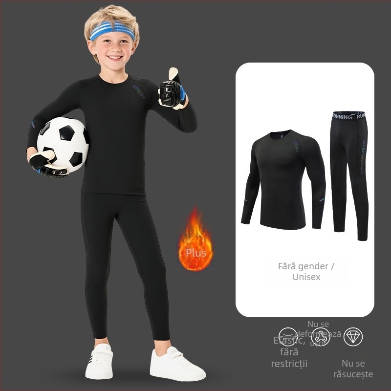 Set de trening pentru copii cu mâneci lungi pentru mai multe sporturi, uscare rapidă, unisex, toate sezoanele, Kuaiyu, amestec poliester-acetat, căptușeală plăcută pielii