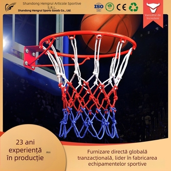 Plasă de baschet – nailon, țesătură tricoloră, greutate 0,3 kg, Hengfeng Ruichuang, personalizare disponibilă, potrivită pentru jocuri în interior și exterior