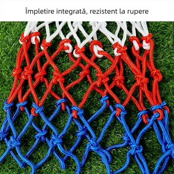 Plasă de baschet – nailon, țesătură tricoloră, greutate 0,3 kg, Hengfeng Ruichuang, personalizare disponibilă, potrivită pentru jocuri în interior și exterior