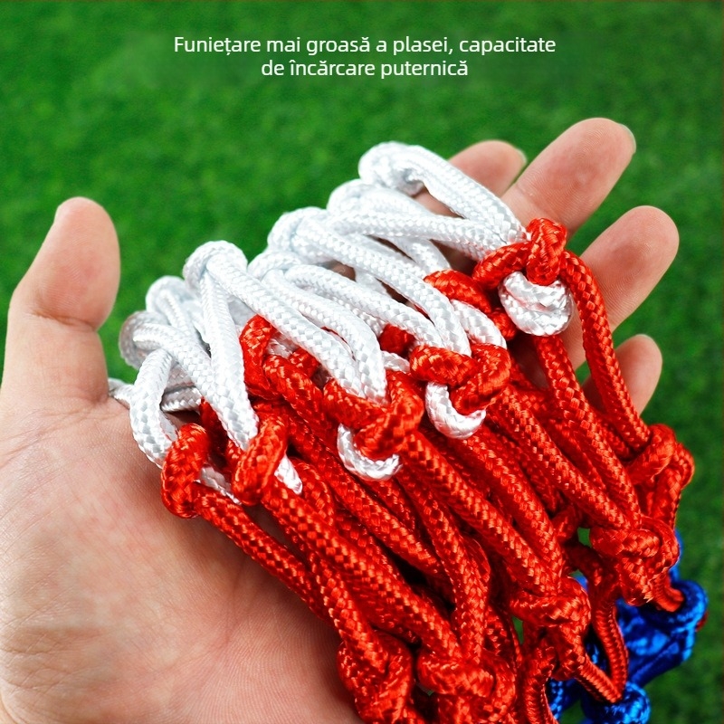 Plasă de baschet – nailon, țesătură tricoloră, greutate 0,3 kg, Hengfeng Ruichuang, personalizare disponibilă, potrivită pentru jocuri în interior și exterior