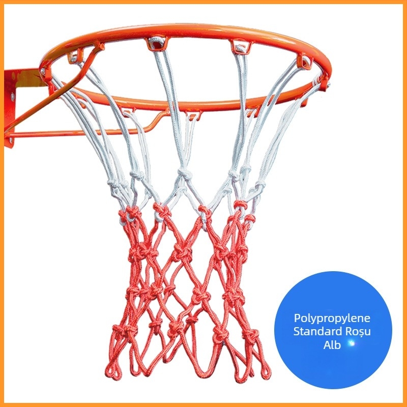 Plasă de baschet – nailon, țesătură tricoloră, greutate 0,3 kg, Hengfeng Ruichuang, personalizare disponibilă, potrivită pentru jocuri în interior și exterior