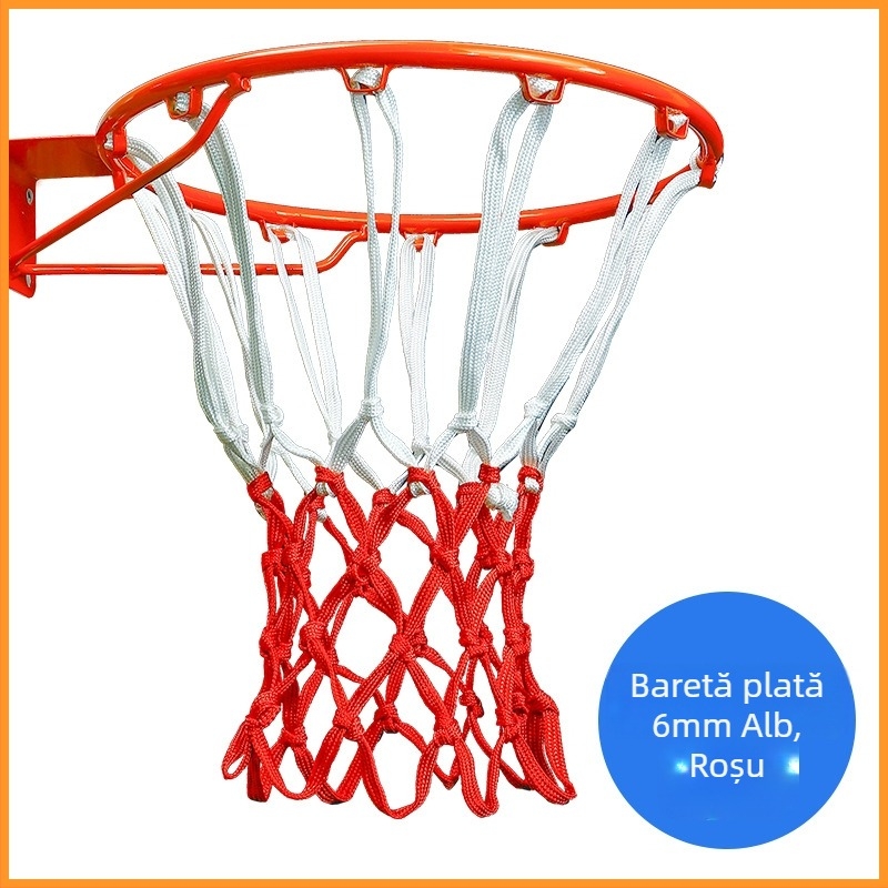 Plasă de baschet – nailon, țesătură tricoloră, greutate 0,3 kg, Hengfeng Ruichuang, personalizare disponibilă, potrivită pentru jocuri în interior și exterior