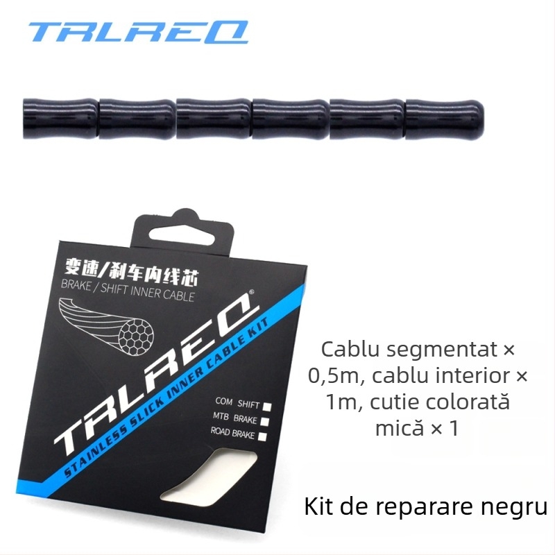 Set de conducte exterioare din aliaj de aluminiu pentru frână și cabluri de transmisie, pentru bicicletele de munte și de oraș, cu secțiuni în formă de coastă de pește și segmente bambus