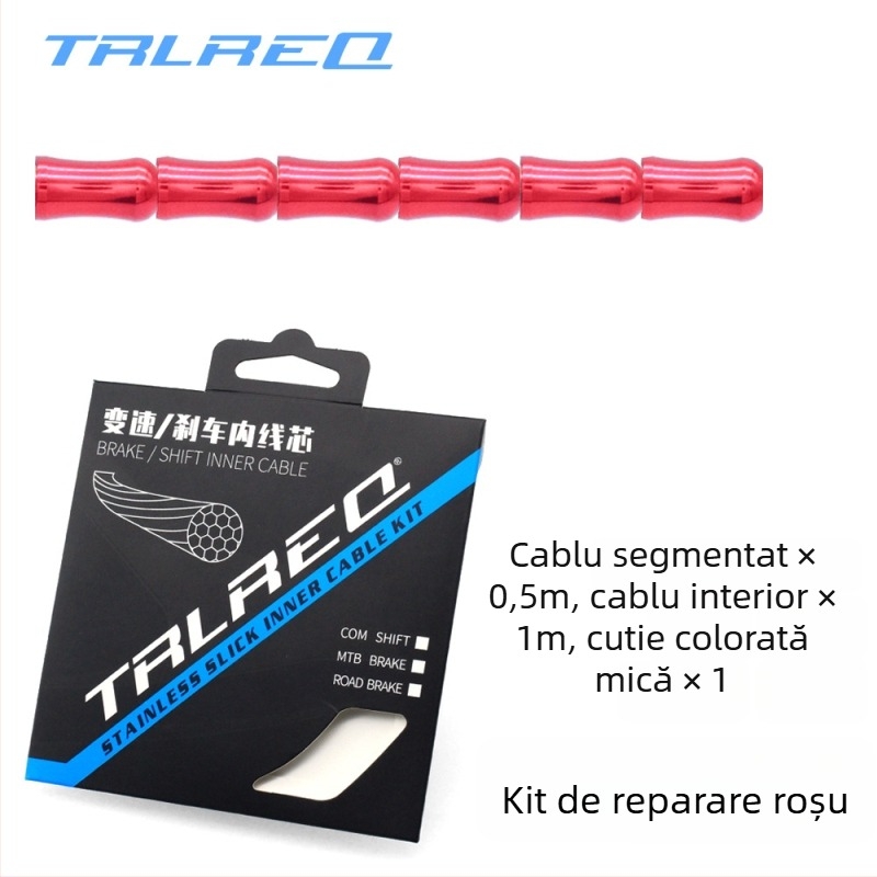 Set de conducte exterioare din aliaj de aluminiu pentru frână și cabluri de transmisie, pentru bicicletele de munte și de oraș, cu secțiuni în formă de coastă de pește și segmente bambus