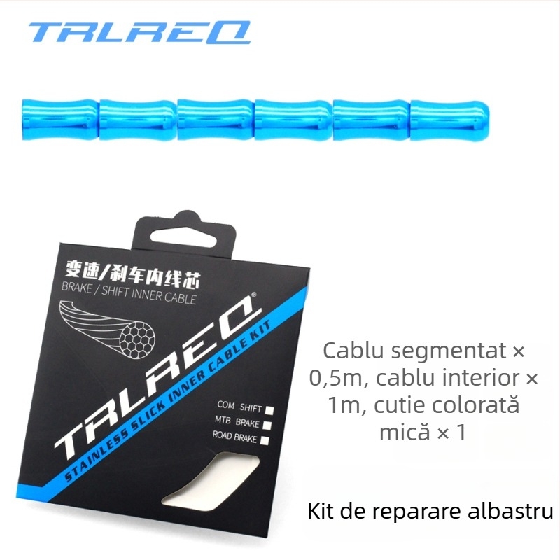 Set de conducte exterioare din aliaj de aluminiu pentru frână și cabluri de transmisie, pentru bicicletele de munte și de oraș, cu secțiuni în formă de coastă de pește și segmente bambus