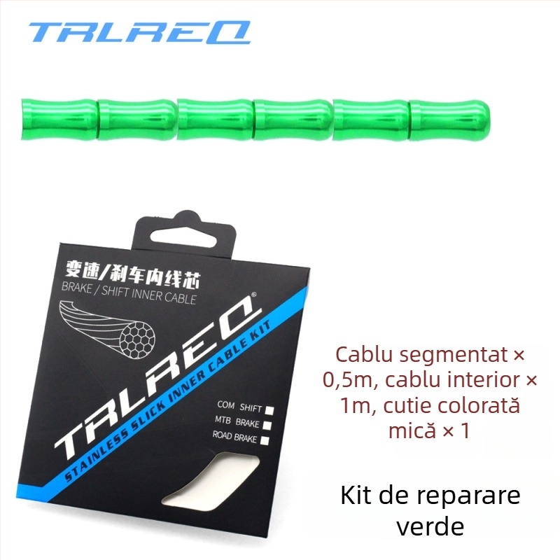 Set de conducte exterioare din aliaj de aluminiu pentru frână și cabluri de transmisie, pentru bicicletele de munte și de oraș, cu secțiuni în formă de coastă de pește și segmente bambus