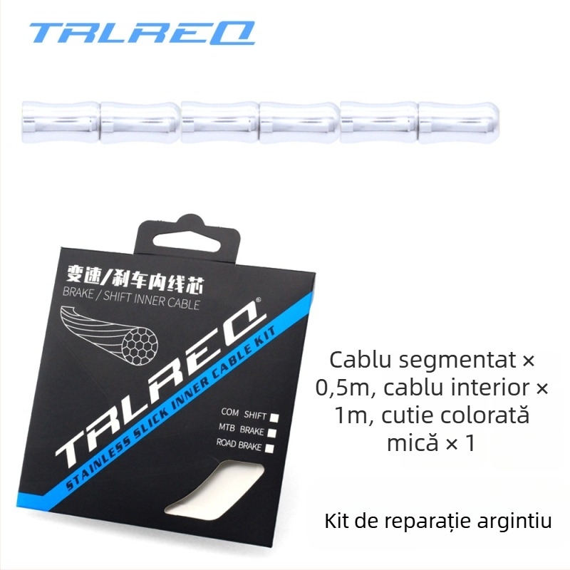 Set de conducte exterioare din aliaj de aluminiu pentru frână și cabluri de transmisie, pentru bicicletele de munte și de oraș, cu secțiuni în formă de coastă de pește și segmente bambus