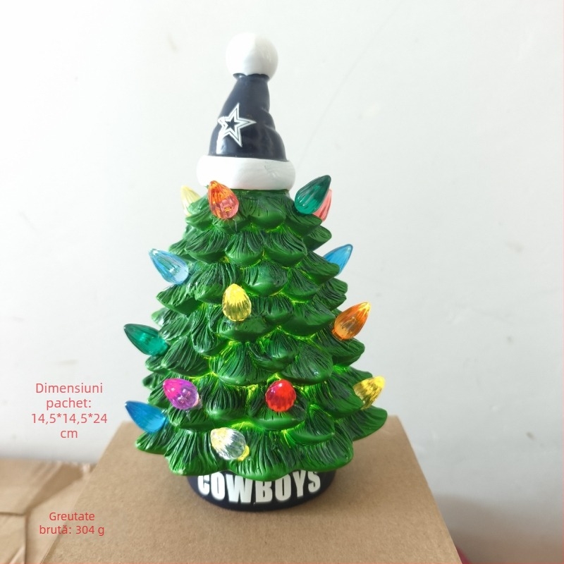 Lampă cardinală – ornament din plastic, stil desen animat pentru decor de Crăciun