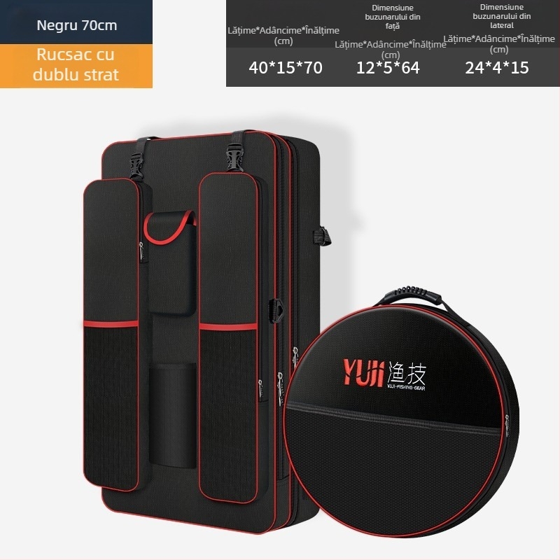 Rucsac pentru pescuit, Capacitate mare, Material Oxford