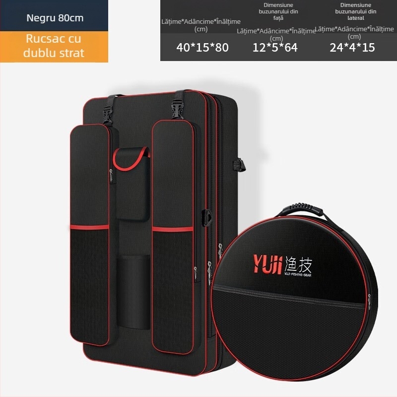 Rucsac pentru pescuit, Capacitate mare, Material Oxford