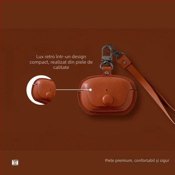 Carcasă protectoare pentru Technics EAH-AZ100 căști Bluetooth | Piele sintetică | Confecționată manual | Stil general